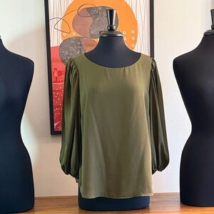 Elegant Olive Green Women's Top